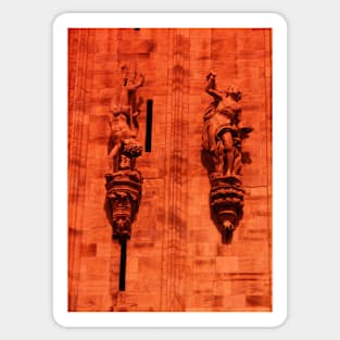 Duomo Statues through the Red Filter, Milan, Italy 2011 Sticker